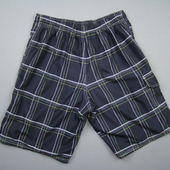 OP Ocean Pacific Board Shorts Swim Trunks Plaid - Picture 1 of 1